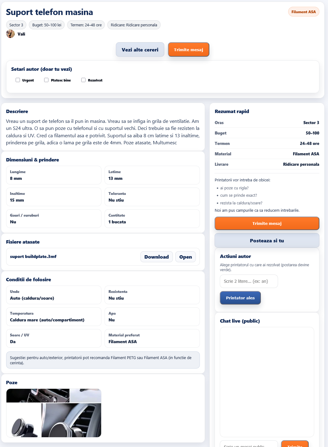 Layer lines printare 3D FDM